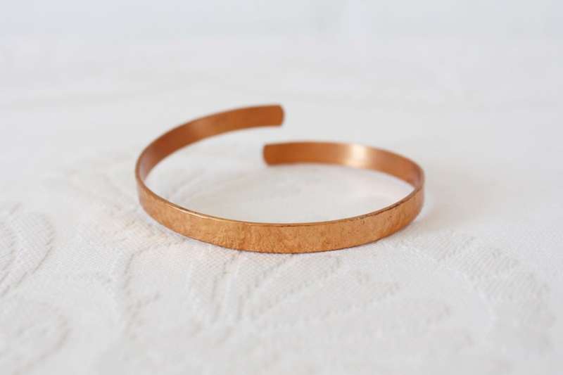 VINTAGE COPPER TEXTURED WRAP CUFF BRACELET BANGLE