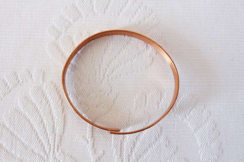 VINTAGE COPPER TEXTURED WRAP CUFF BRACELET BANGLE