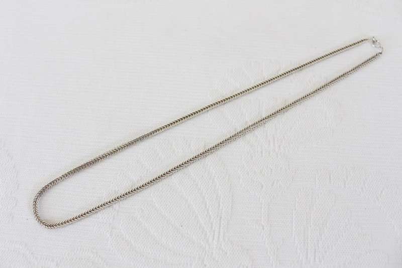 STERLING SILVER VINTAGE ROPE CHAIN NECKLACE