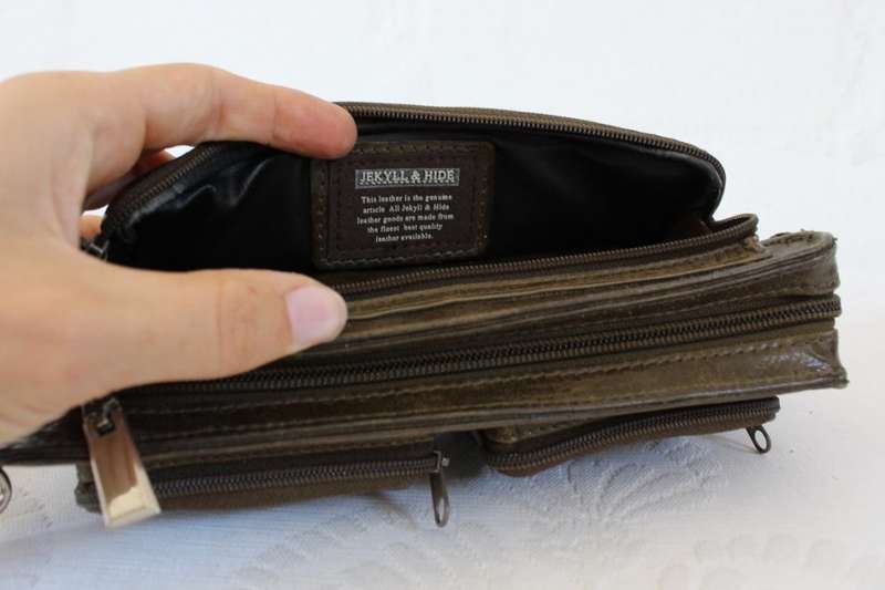 *JEKYLL & HIDE* DESIGNER GENUINE LEATHER BROWN WALLET CLUTCH PURSE