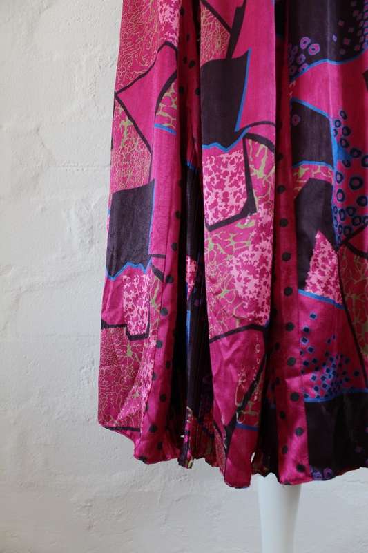 *DIANE FREIS* DESIGNER VINTAGE PINK PRINTED COCKTAIL DRESS - SIZE 12