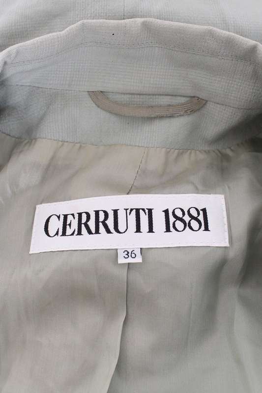 VINTAGE CERRUTI DESIGNER SILK GREEN BLAZER JACKET - SIZE 12
