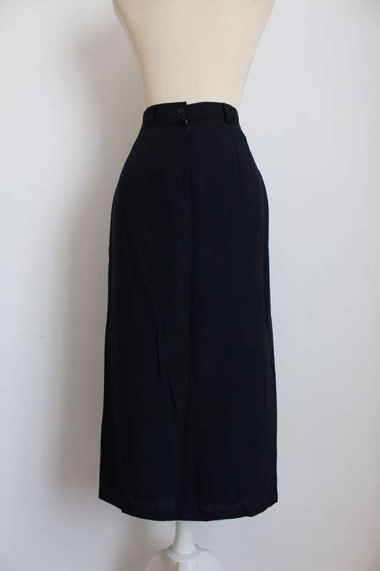 *SUMMER SALE - 50% OFF!* VINTAGE BLACK HIGH WAIST BUTTON DOWN SKIRT - SIZE 10