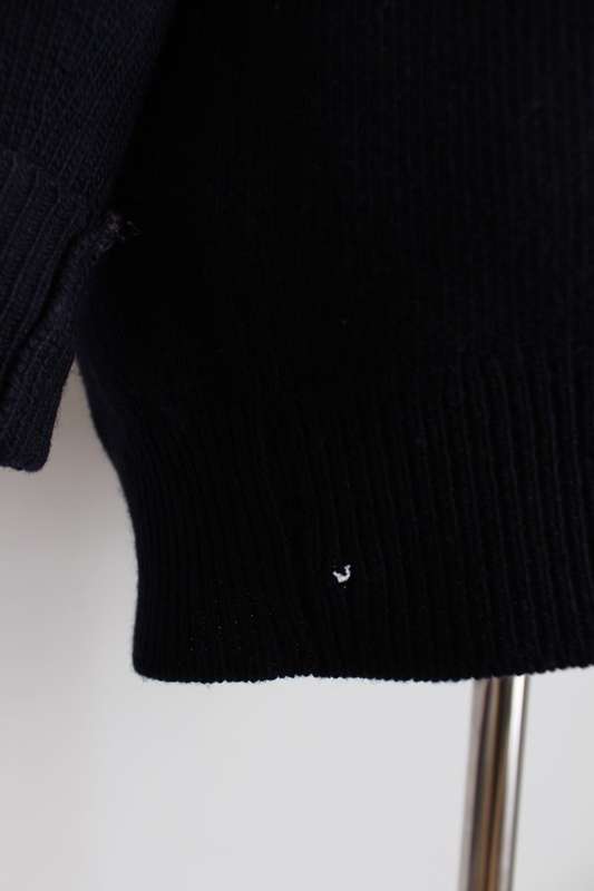 VINTAGE HAWICO SCOTLAND FOR JENNERS WOOL NAVY CARDIGAN JERSEY - SIZE M