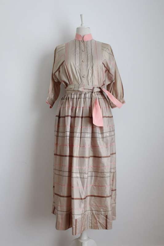 *ELZBIETA ROSENWERTH* DESIGNER VINTAGE 100% SILK SKIRT BLOUSE TWO PIECE - SIZE 8