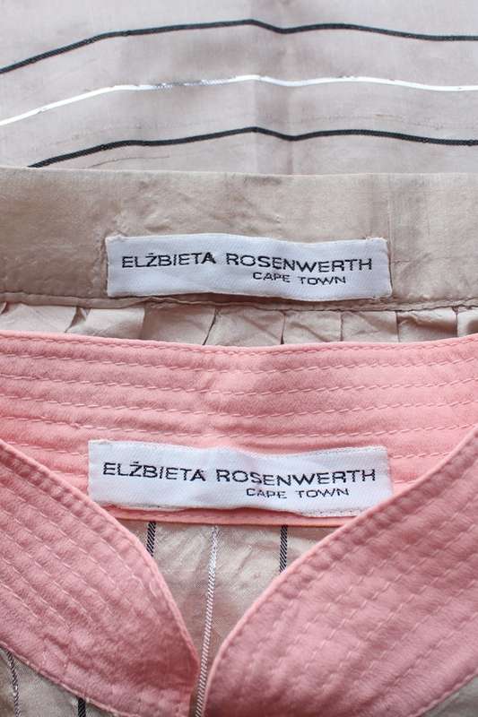 *ELZBIETA ROSENWERTH* DESIGNER VINTAGE 100% SILK SKIRT BLOUSE TWO PIECE - SIZE 8