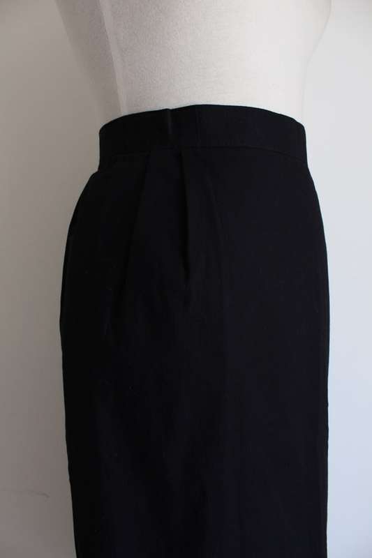 VINTAGE 100% COTTON TAILORED PENCIL SKIRT - SIZE 12
