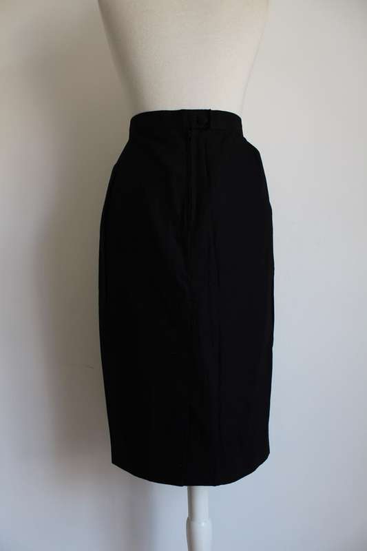 VINTAGE 100% COTTON TAILORED PENCIL SKIRT - SIZE 12