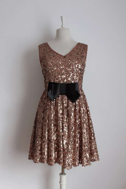 *NEW WITH TAGS* DARLING LONDON SEQUIN GOLD PARTY COCKTAIL DRESS - SIZE 14