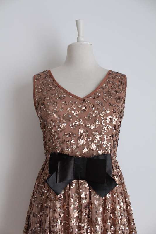 *NEW WITH TAGS* DARLING LONDON SEQUIN GOLD PARTY COCKTAIL DRESS - SIZE 14