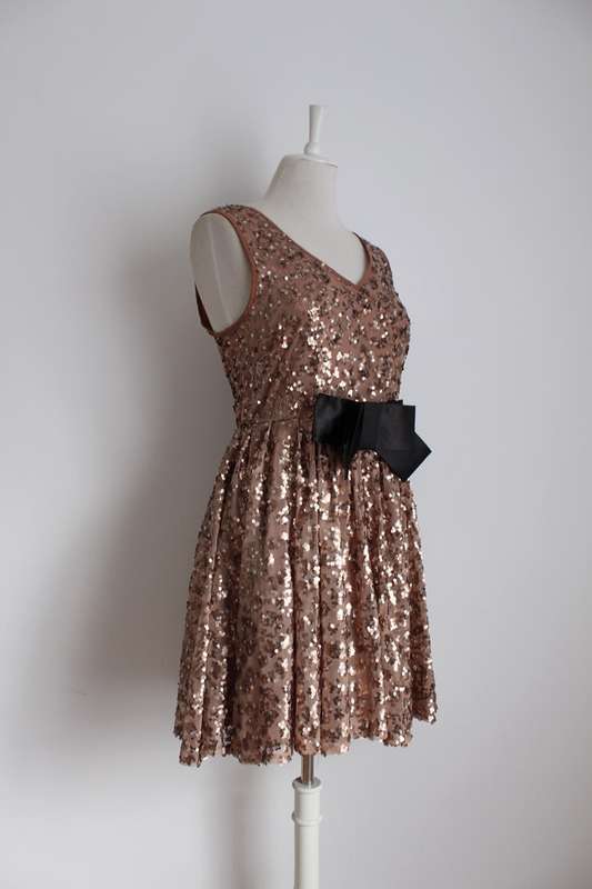 *NEW WITH TAGS* DARLING LONDON SEQUIN GOLD PARTY COCKTAIL DRESS - SIZE 14