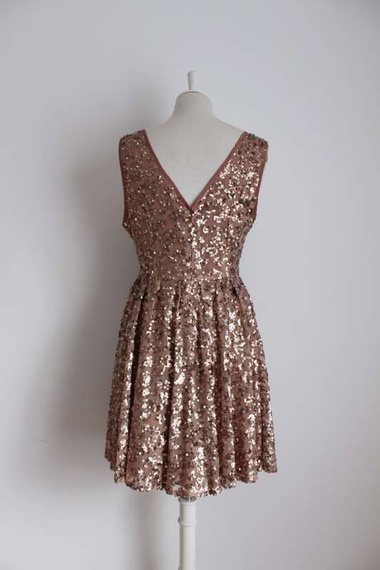 *NEW WITH TAGS* DARLING LONDON SEQUIN GOLD PARTY COCKTAIL DRESS - SIZE 14