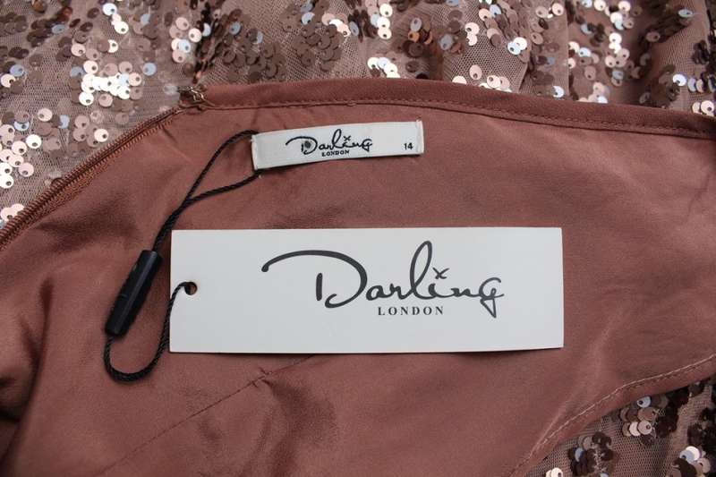 *NEW WITH TAGS* DARLING LONDON SEQUIN GOLD PARTY COCKTAIL DRESS - SIZE 14