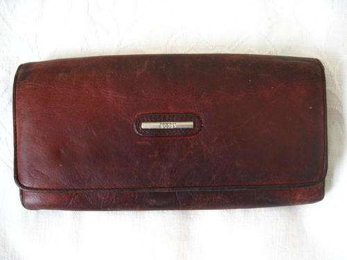 BUSBY BRAND GENUINE LEATHER DARK RED LARGE LADIES WALLET/ PURSE