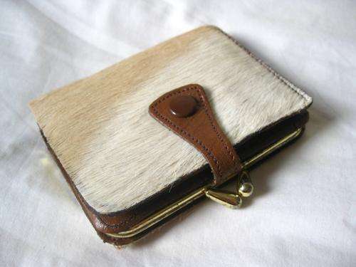 VINTAGE **GENUINE SPRINGBOK SKIN** LEATHER BI-FOLD LADIES WALLET PURSE