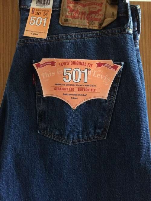 Levi's 501 Straight Leg Mens Jeans Blue W30 L34