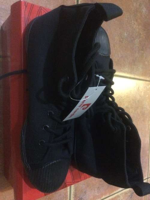 Pierre Cardin Men`s Hi Top Black Sneakers UK 7