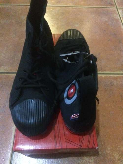 Pierre Cardin Men`s Hi Top Black Sneakers UK 7