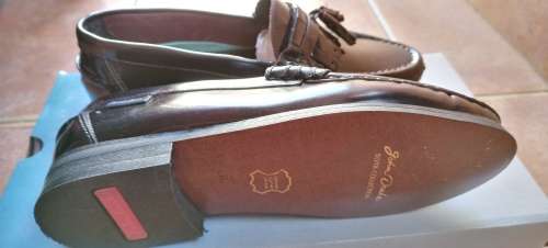 John Drake Dark Red Mens Shoe UK6