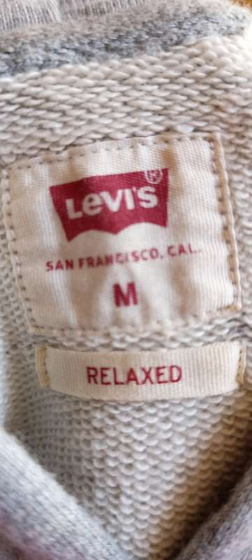 Levi`s Men`s Relaxed Graphic Hoodie Grey Medium