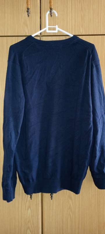 Pringle of Scotland Men`s Navy Core Vneck Knitwear Top Large