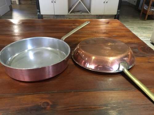 Copper and Brass Frying Pans Country Kitchen Collection