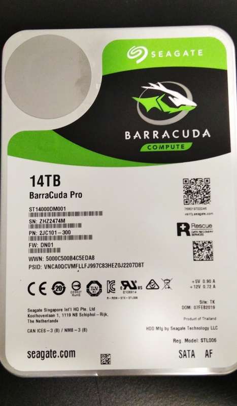 14TB Seagate Barracuda Pro HDD