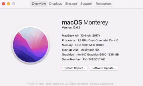 2017 Macbook Air - Incl HDMI adapter