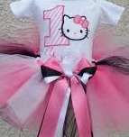 Hello Kitty Tutu with Printed Personalised Shirt