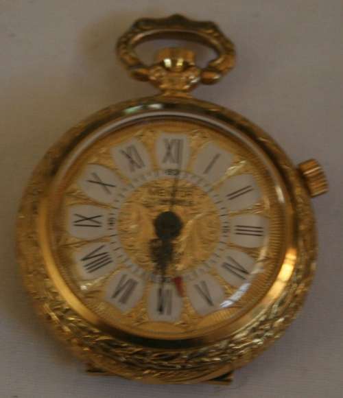 WOW A EXQUISITE MENTOR 17 JEWELS POCKET WATCH WITH ALARM CLOCK AND NIGHT STAND