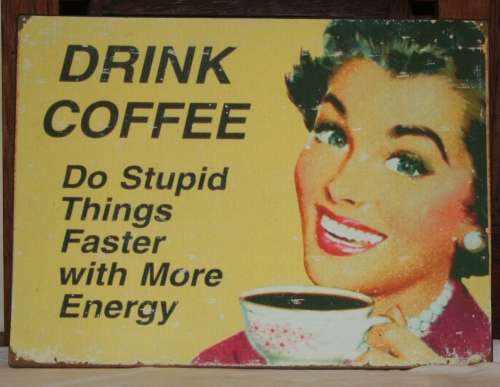 A BEAUTIFUL FUN COFFE METAL PLAQUE TO BRIGHT UP YOUR KITCHEN WALL