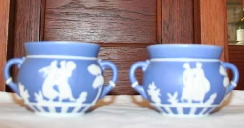 TWO STUNNING PORCELAIN/CERAMIC BOWLS LOOK LIKE WEDGEWOOD  NOT MARKED!!!