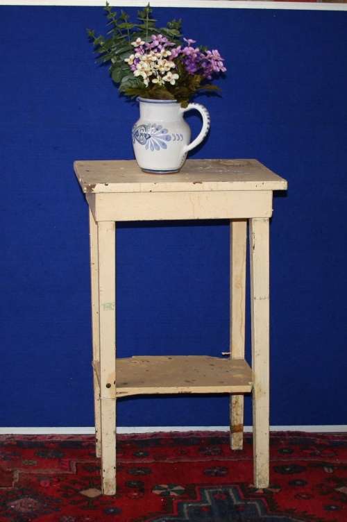 A FANTASTIC OLD VINTAGE SHABBY CHIC TALL TABLE STUNNING!!!
