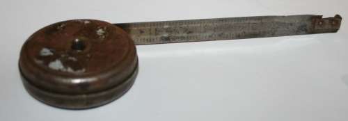 Vintage Baldwin Handi-Rule Retractable " Tape Measure Stainless Steel -- Treasury Item