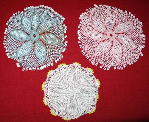 Beaded crocheted milk jug cover, glass cover, pims jug cover, food cover, or use as a doily