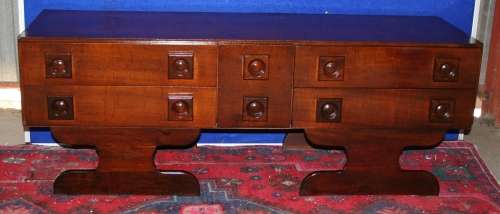 A EXQUISITE 1970'S FIVE DRAWER SERVER/DRESSING TABLE - WILL LOOK FANTASTIC AS A PLASMA UNIT