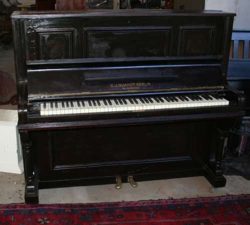 A FANTASTIC CJ QUANDT BERLIN - KGL HOFFIEFERANT - ANTIQUE PIANO - SOLE DISTRIBUTOR JJH HAARBURGER