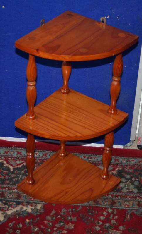 A GORGEOUS SOLLID WOOD WOT NOT WITH HOOKS TO MOUND IN A CORNER