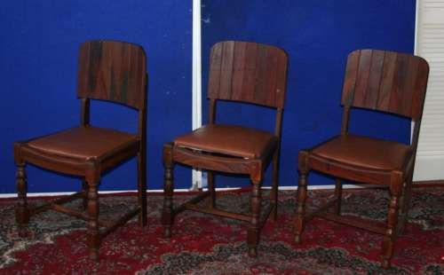 THREE EXQUISITE VINTAGE/ANTIQUE CHAIRS WITH STUNNING TURNED LEGS
