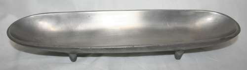 THREE EXQUISITE SILVER METAL LONG OVAL DISH ON LEGS "ALMOST LOOK LIKE CAROL BOYES" SERVE IN STYLE!!!