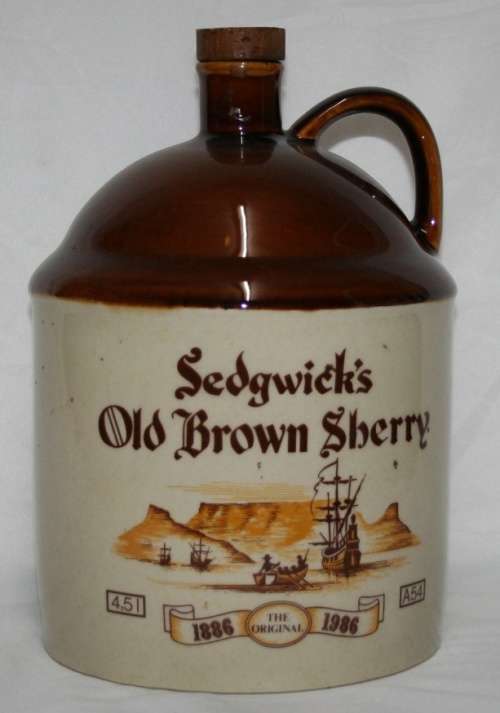 WOW VERY LARGE OLD BROWN SHERRY - SEDGEWIK'S - THE ORIGINAL 1886 - 1986 - STUNNING BAR DECORATION