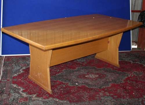 A FANTASTIC VERY LARGE OAK FINISHED BOARD ROOM TABLE OR DINING ROOM TABLE-ALLSO PERFECT FOR A PATIO