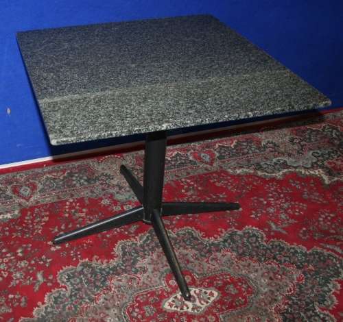 A FANTASTIC FOUR SEATER TABLE WITH GRANITE TOP - HOME - OFFICE - COFFE SHOP