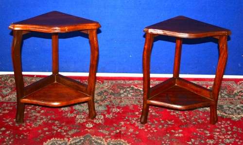 TWO GORGEOUS SOLLID WOOD TABELS ORIGINAL PART OF A ROUND NEST OF TABELS STUNNING!!!