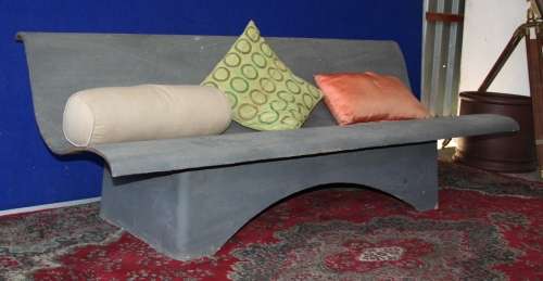 WOW A STUNNING LARGE VINTAGE CEMENT GARDEN BENCH