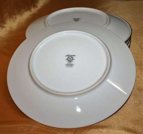 SIX STUNNING GOLD PATERN NORITAKE 6520 COURTNEY DINNER PLATES US DESIGN PATERN - 201508 -1964 -1980