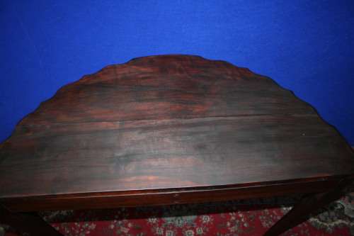WOW A LARGE BALL & CLAW IMBUIA HALF MOON TABLE STUNNING FOR A ENTRANCE HALL!!!