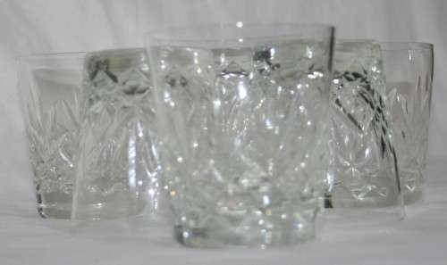 SIX MAGNIFICENT CRYSTAL GLASSES - ANYTHING TASTE BETTER OUT OF CRYSTAL!!!