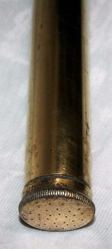 WOW RARE FIND IN THIS DESIHN A STUNNING BRASS POISON SPRAYER WITH WOODEN HANDLE A COLLECTORS ITEM!!