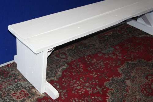 A GORGEOUS 1.8M SHABBY CHIC WOODEN BENCH FOR THE GARDEN OR PATIO -